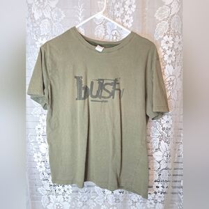 Bush Concert Graphic Team, Olive Green Men's T-Shirt, Short Sleeve XL